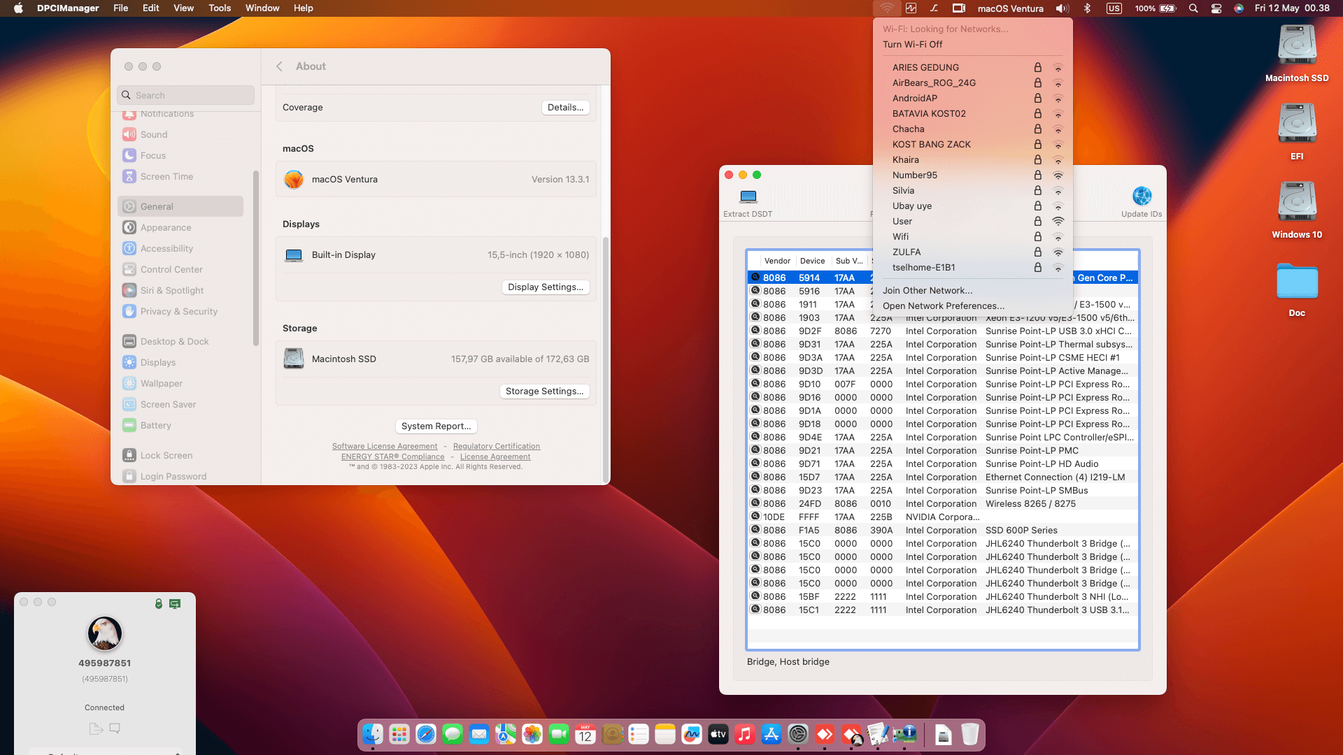 Lenovo Thinkpad P52S [KabyLake R   Intel UHD 620 + PS2 SMBUS]   OpenCore 1